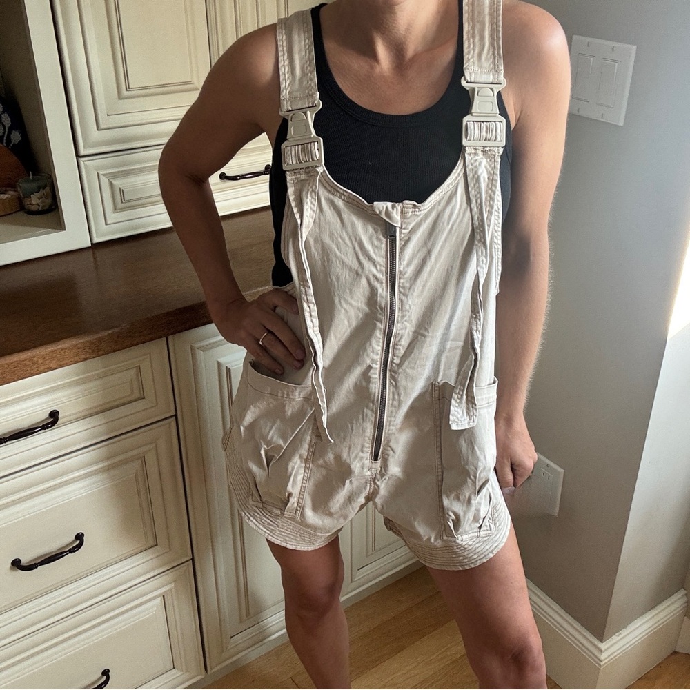 FP Movement by Free People Light Gray Overalls